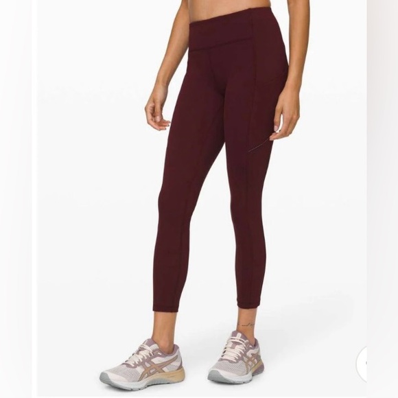 lululemon athletica Burgundy Jeggings - Picture 1 of 5